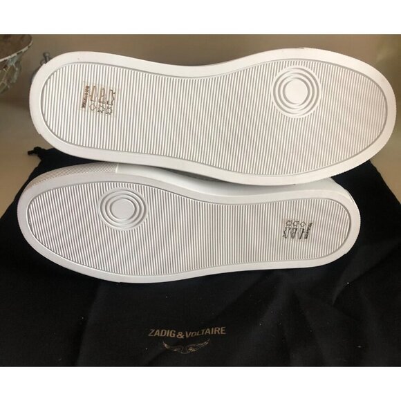 ** SOLD**NIB ZADIG & VOLTAIRE Women's High Flash Rainbow Lace & Lightning Sneak - Picture 5 of 13